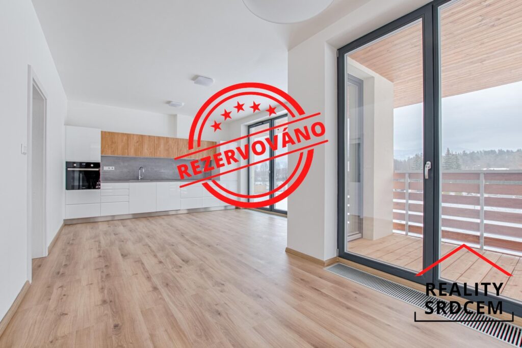 Pronájem moderního bytu 2+kk s terasou, rezidence Za Kostelem, Čeladná